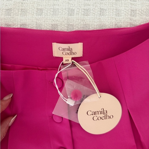Camila Coelho High Waist Fuchsia Shorts - Picture 5 of 6